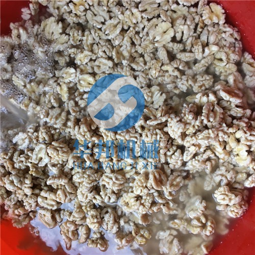 一人操作核桃仁去皮机 核桃仁深加工华邦机械